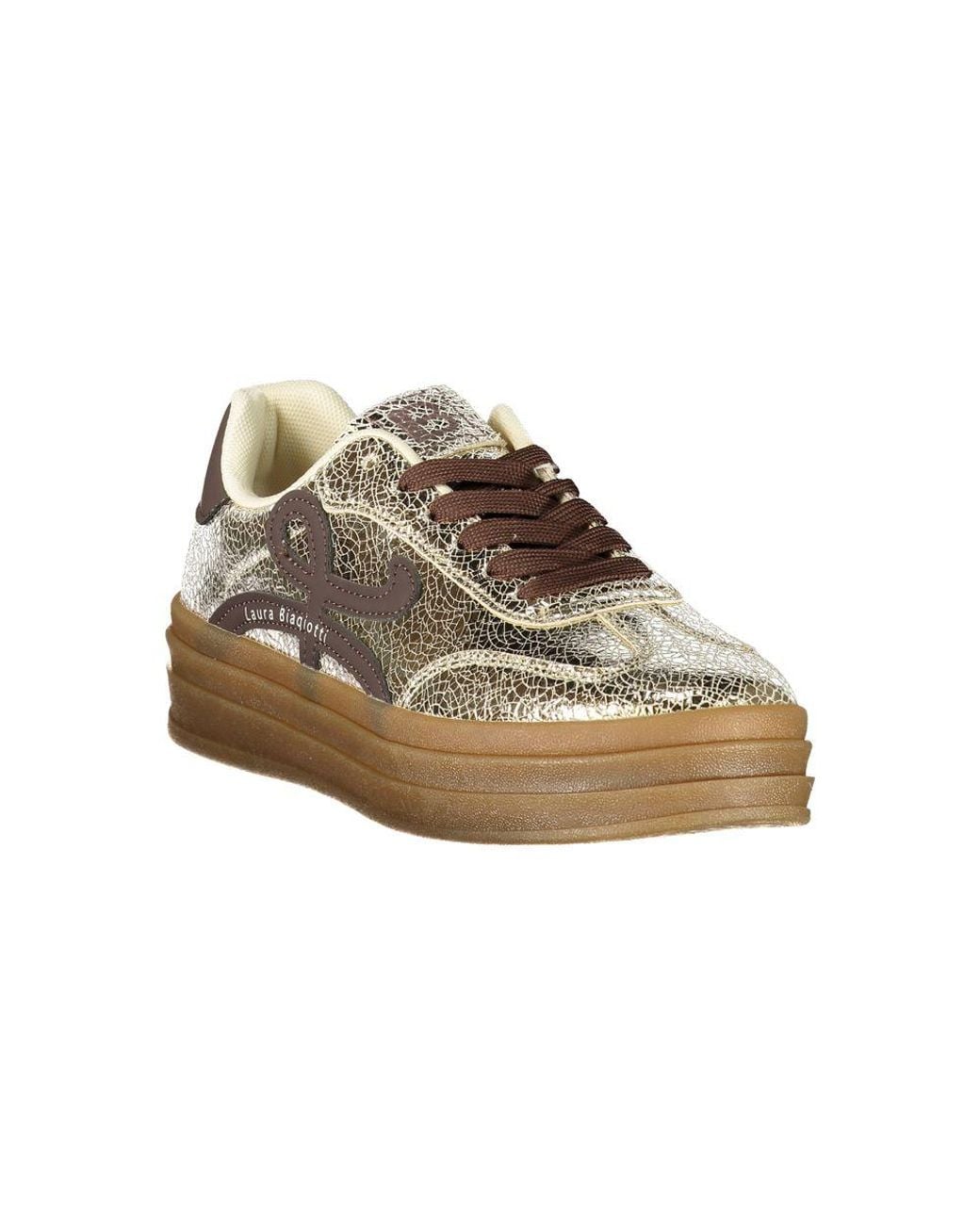 Laura Biagiotti Multicolor Gold Polyurethane 's Sneaker