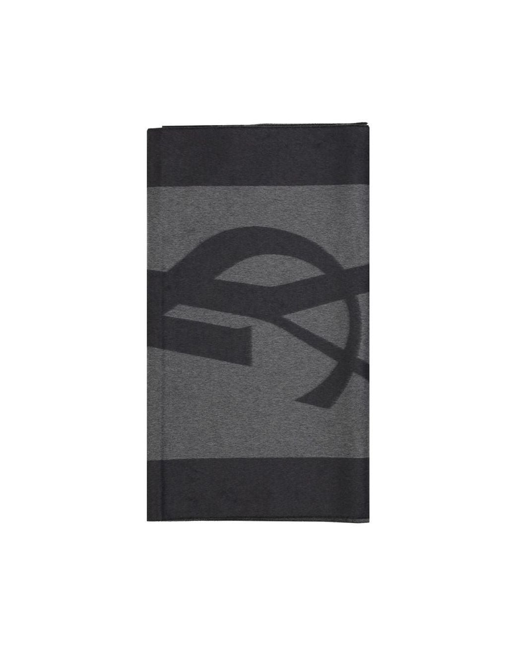 Saint Laurent Gray Silk Scarf for men