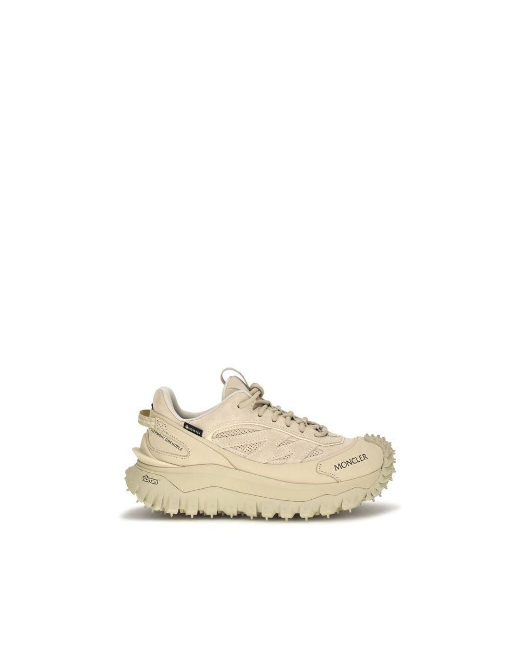 Moncler Natural Beige Calf Leather Bos Taurus Athletic Sneakers