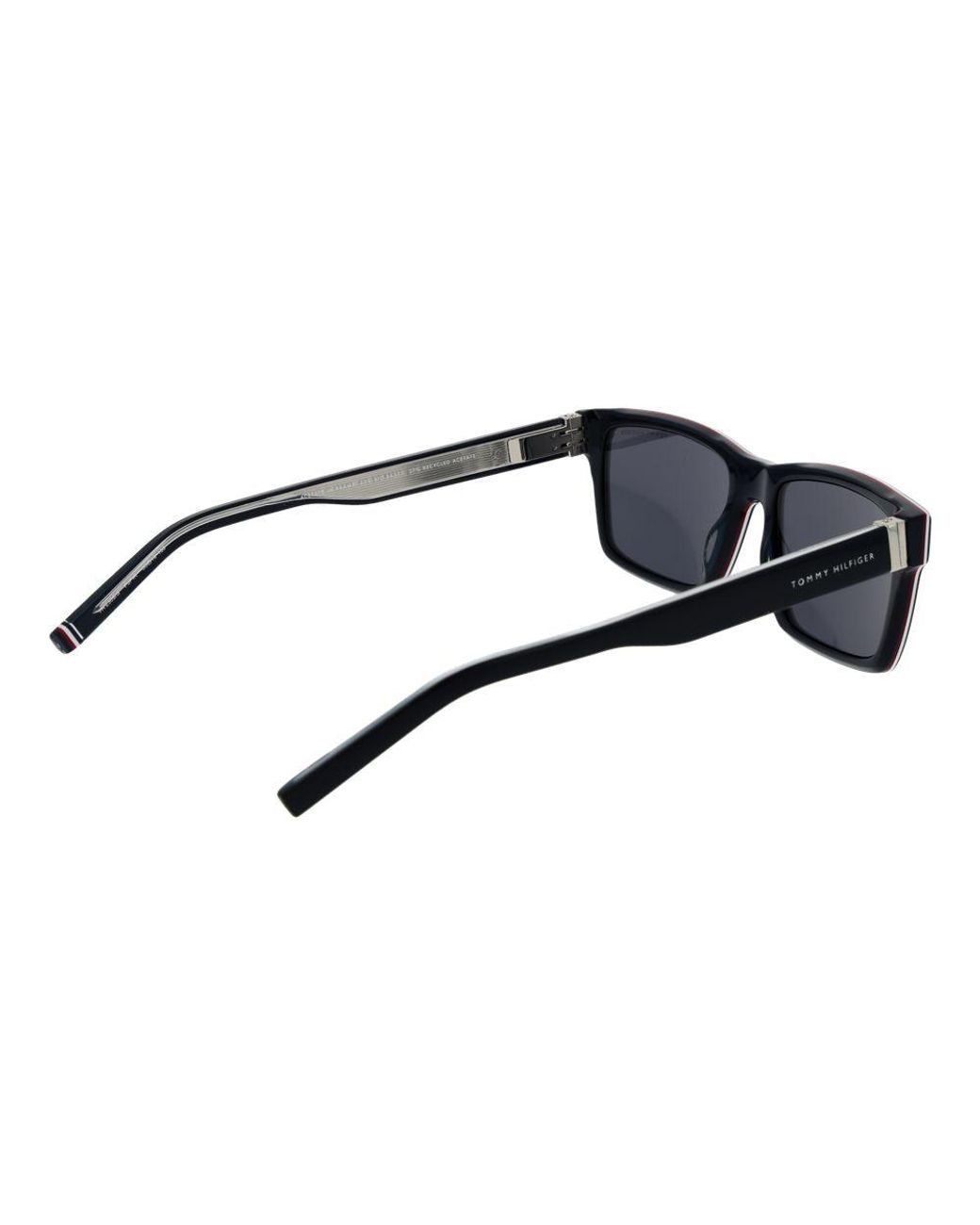 Tommy Hilfiger Black Blue Acetate Sunglasses for men