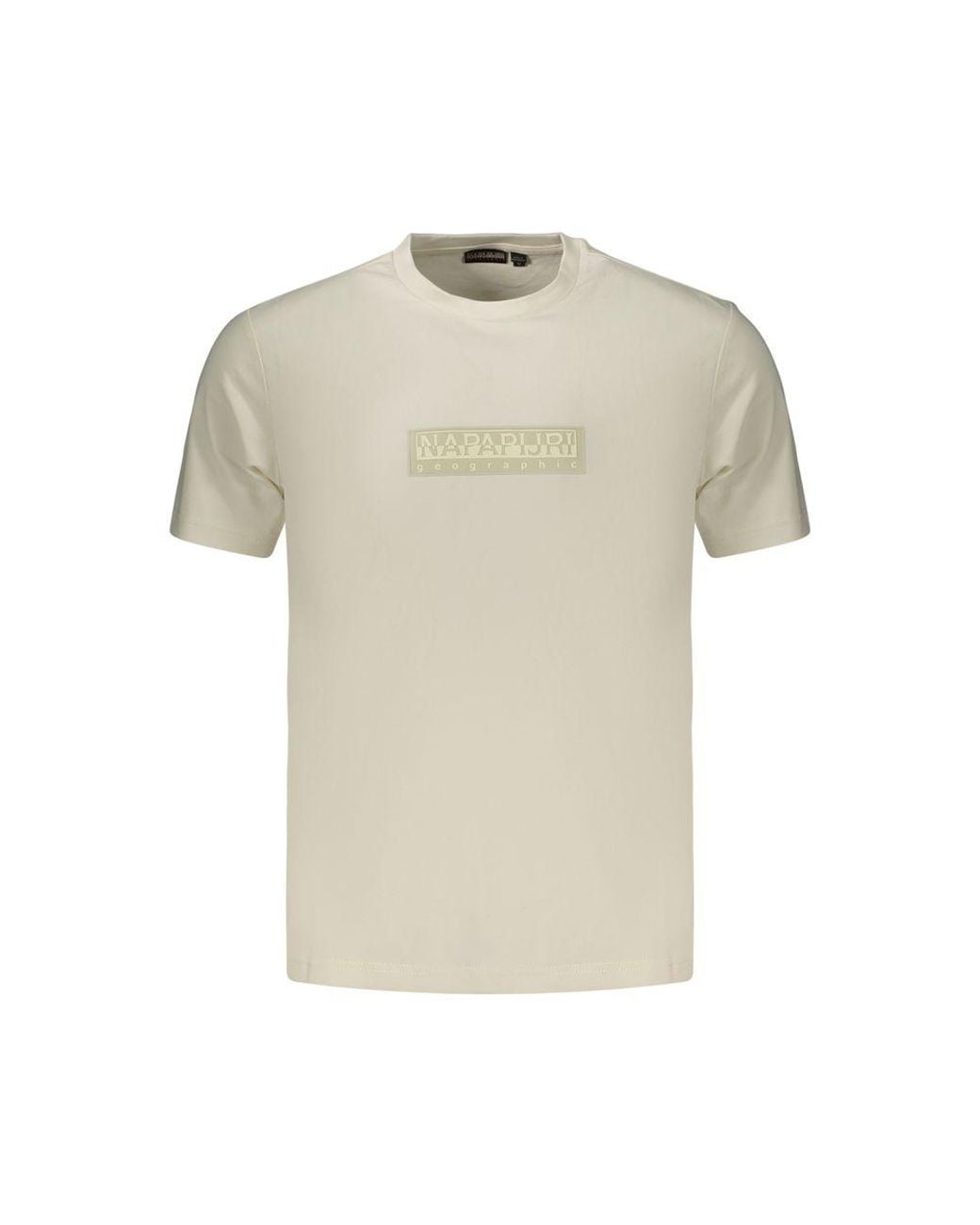 Napapijri Natural White Cotton Men's T for men