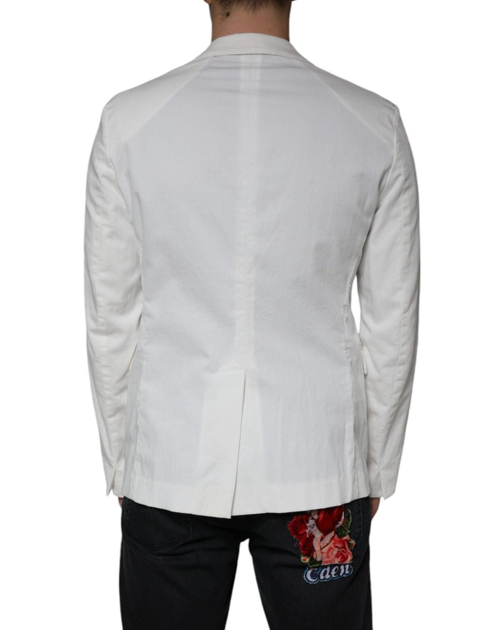 Dondup Gray White Single Breasted One Button Dress Formal Blazer for men
