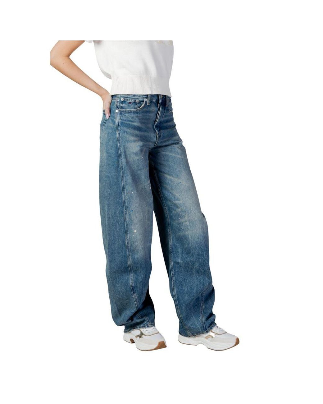 Tommy Hilfiger Blue Recycled Cotton Flared Jeans
