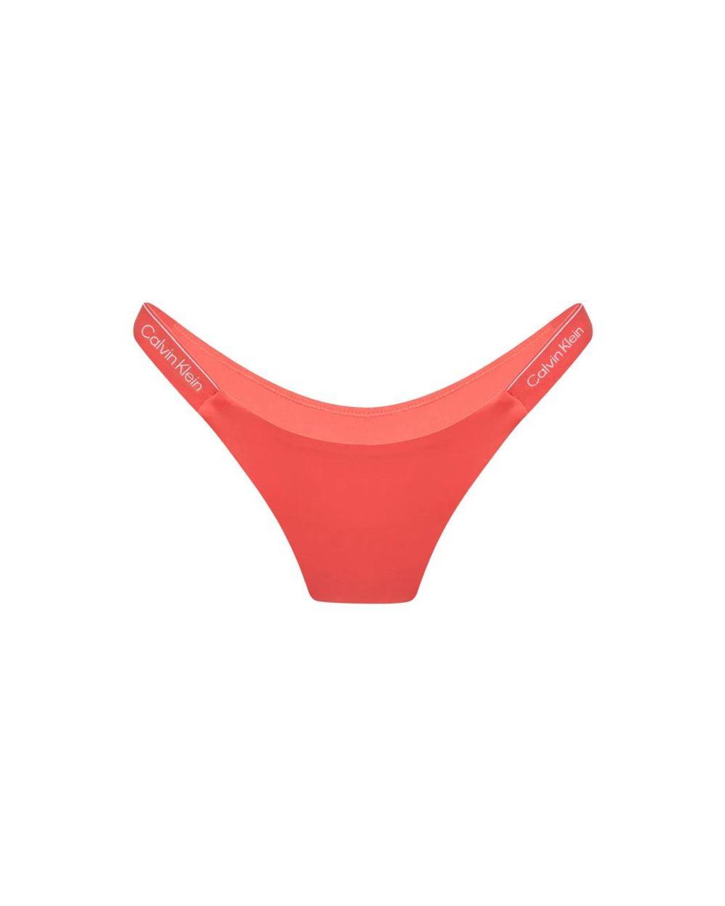 Calvin Klein Red Orange Recycled Polyester Bikini