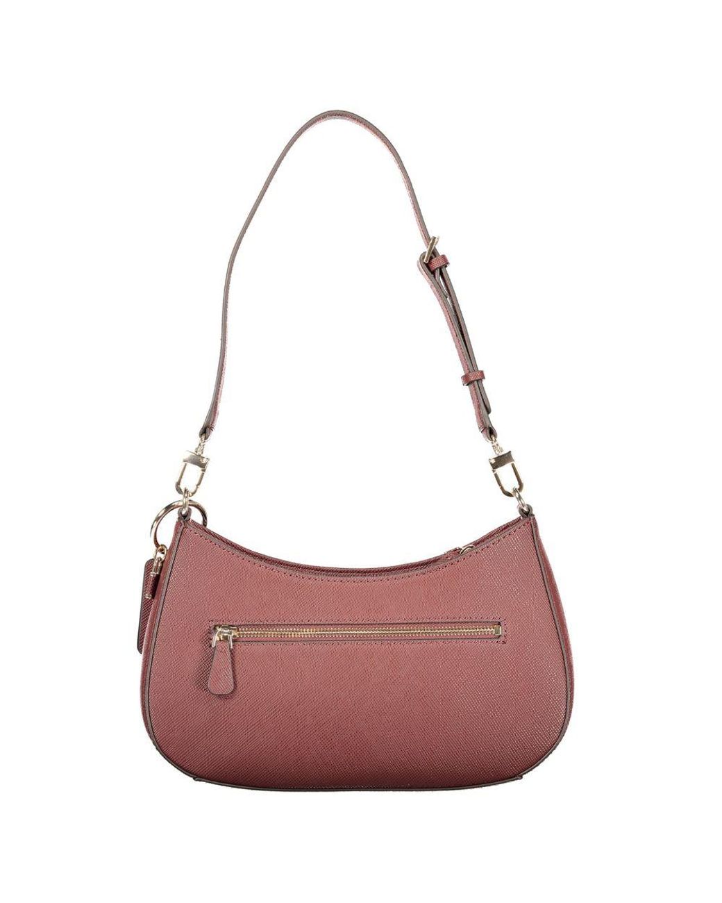 Guess Pink Brown Polyethylene Handbag