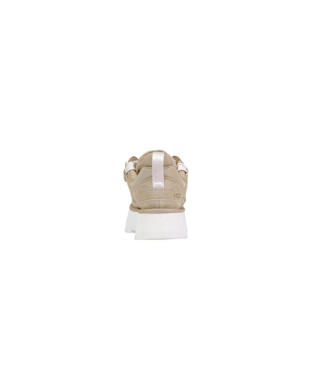 Ugg White Beige Leather Ankle Boots