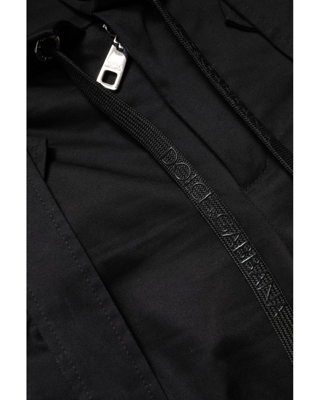 Dolce & Gabbana Black Cotton High Waist Cargo Pants