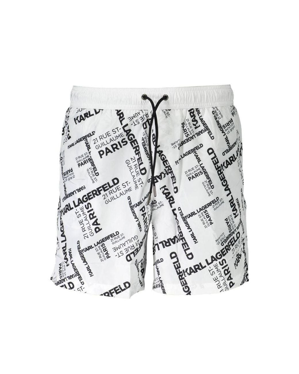 Karl Lagerfeld White Polyester Swim Boxer for men