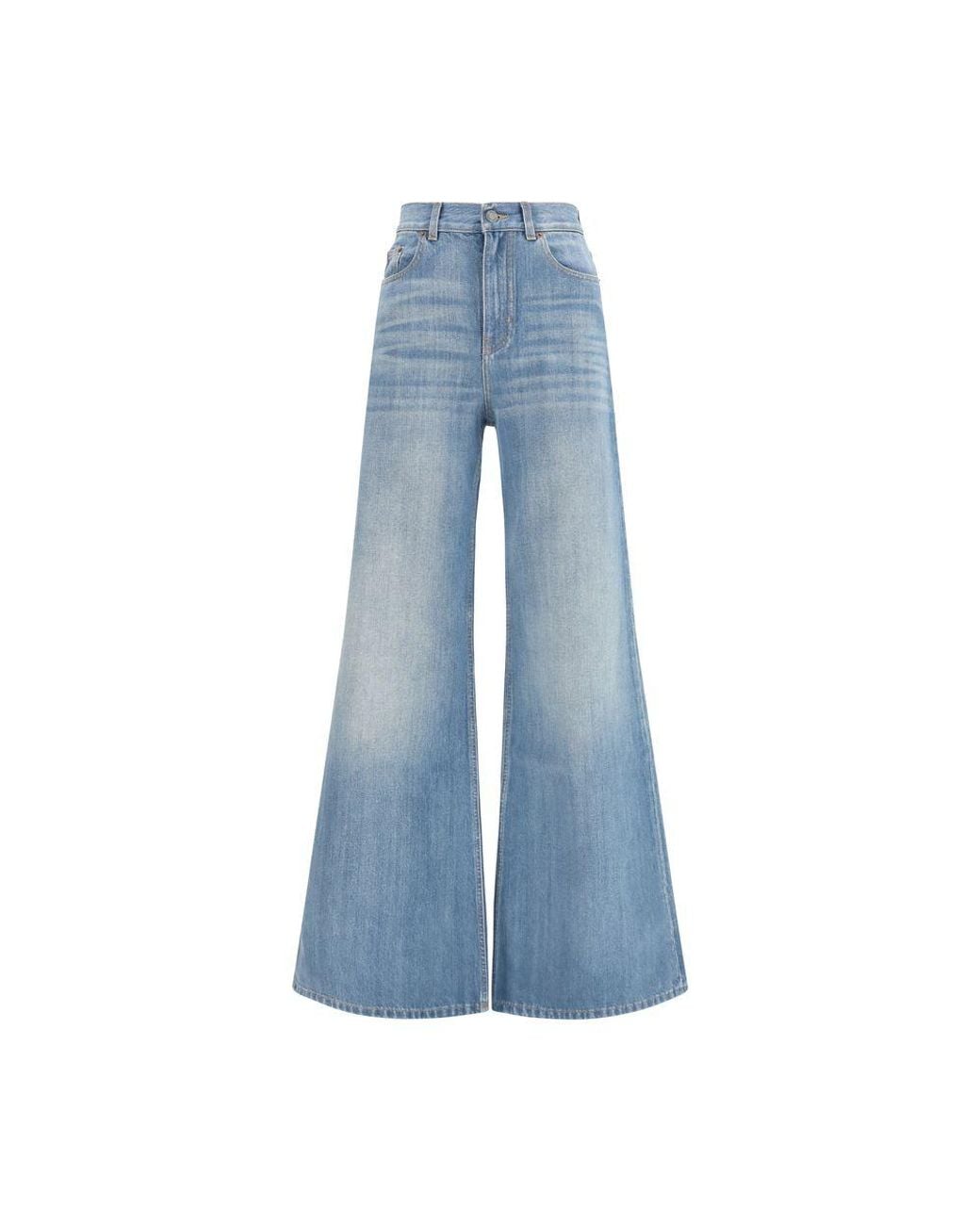 Chloé Blue Cotton Flared Jeans