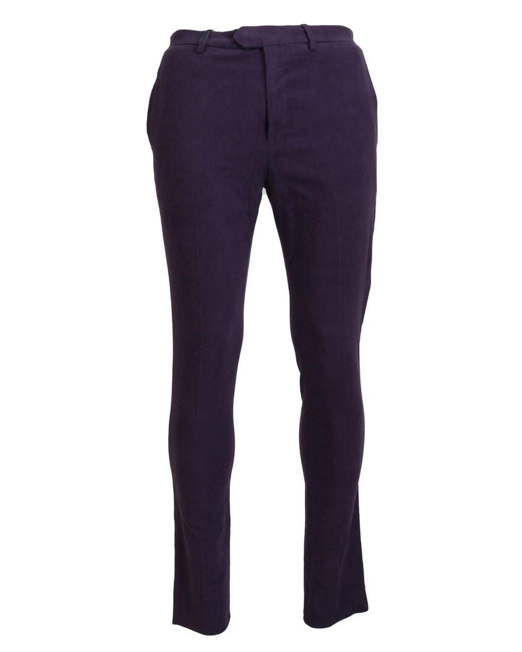Bencivenga Blue Purple Pure Cotton Tapered Mens Pants for men