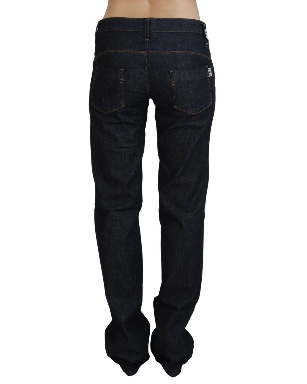 CoSTUME NATIONAL Black Low Waist Straight Denim Pants Jeans