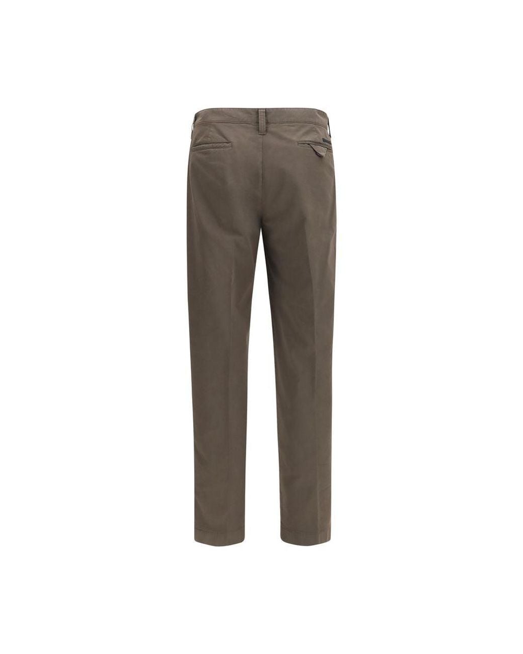 Prada Gray Brown Cotton Cargo Pants for men