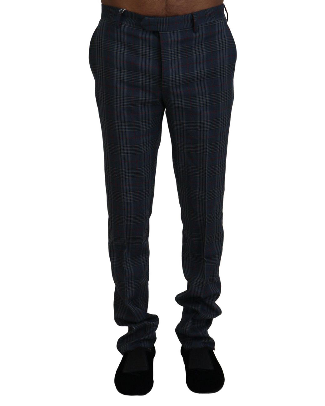 Bencivenga Blue Elegant Pure Wool Trousers for men