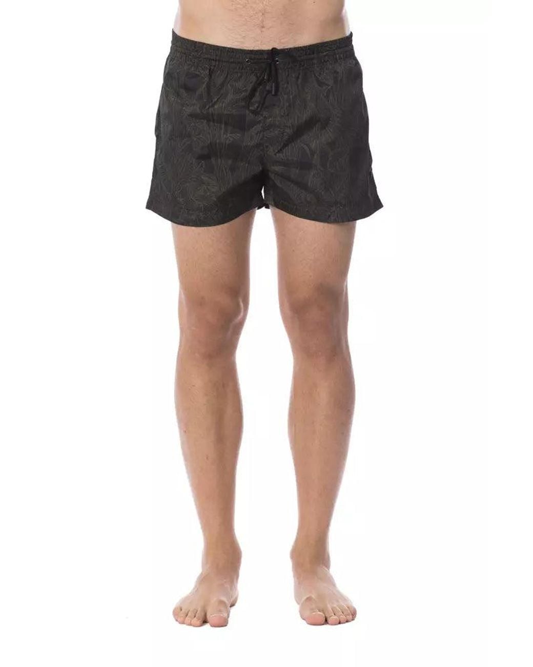 Roberto Cavalli Black Army Printed Elite Swimsuit for men