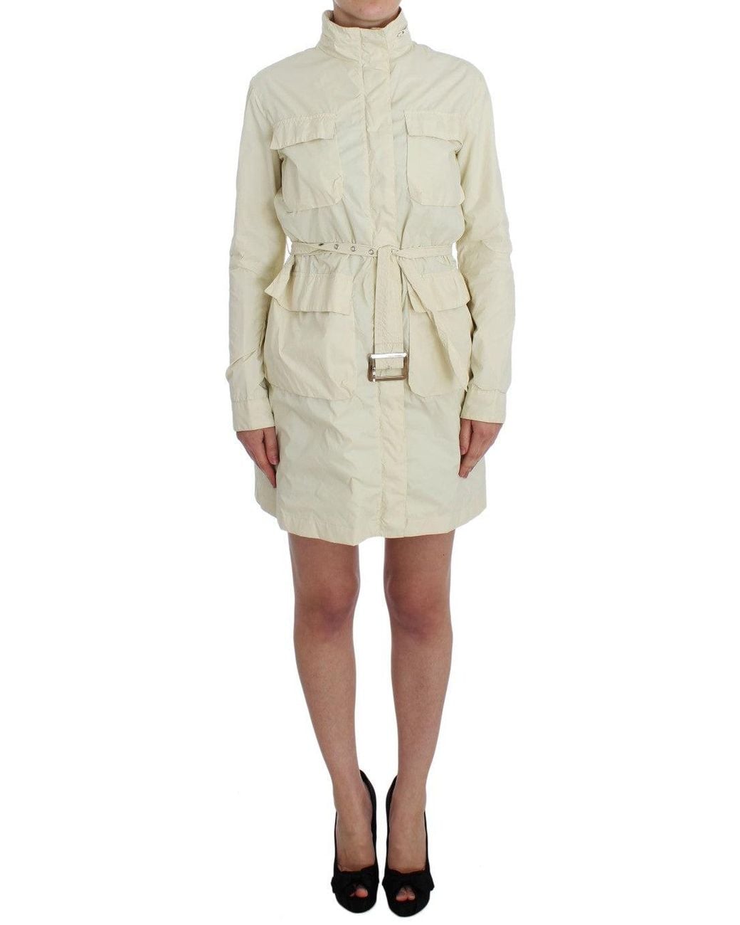 P.A.R.O.S.H. Natural P.A.R.O..H. Weather Proof Trench Jacket Coat