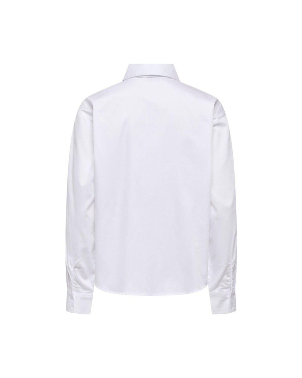 Jacqueline De Yong Blue White Cotton Blouse