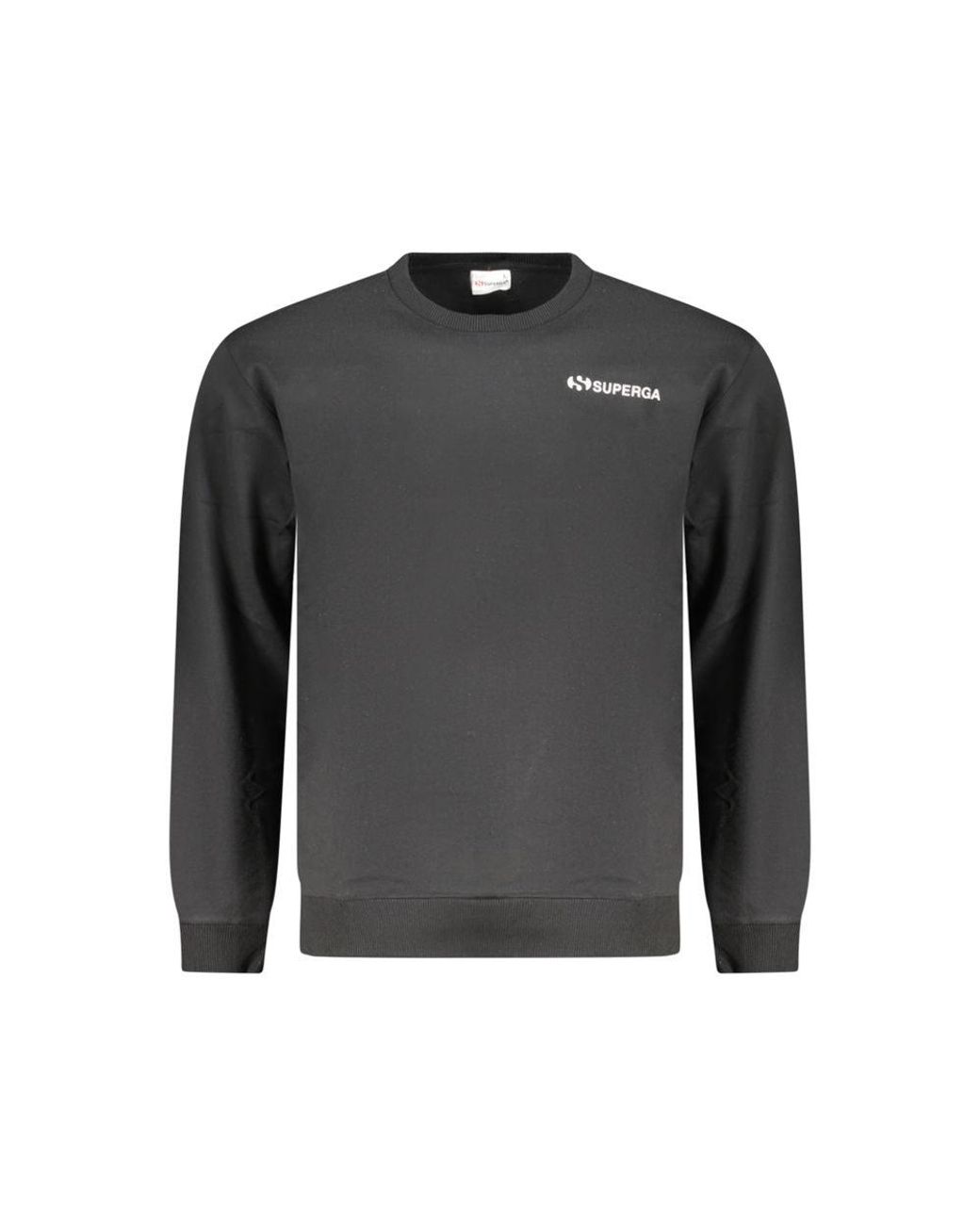 Superga Gray Black Cotton Men's Sweatshirt for men