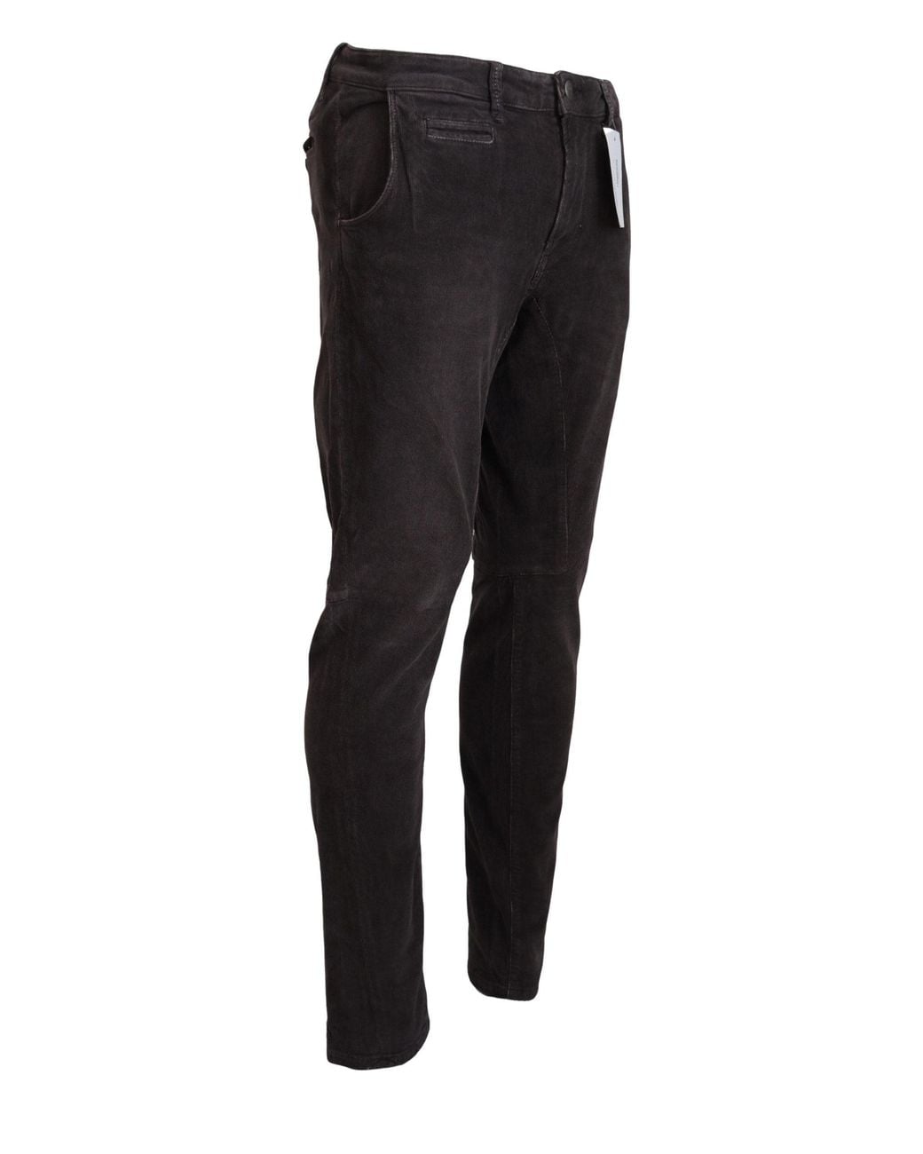 Acht Black Cotton Straight Fit Casual Pants for men
