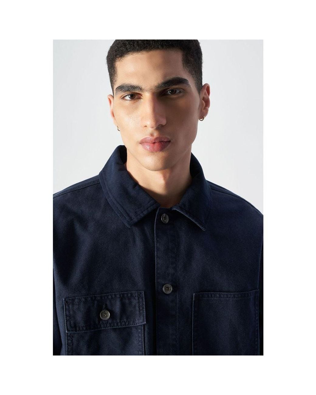 Champion Blue Cotton Bomber for men
