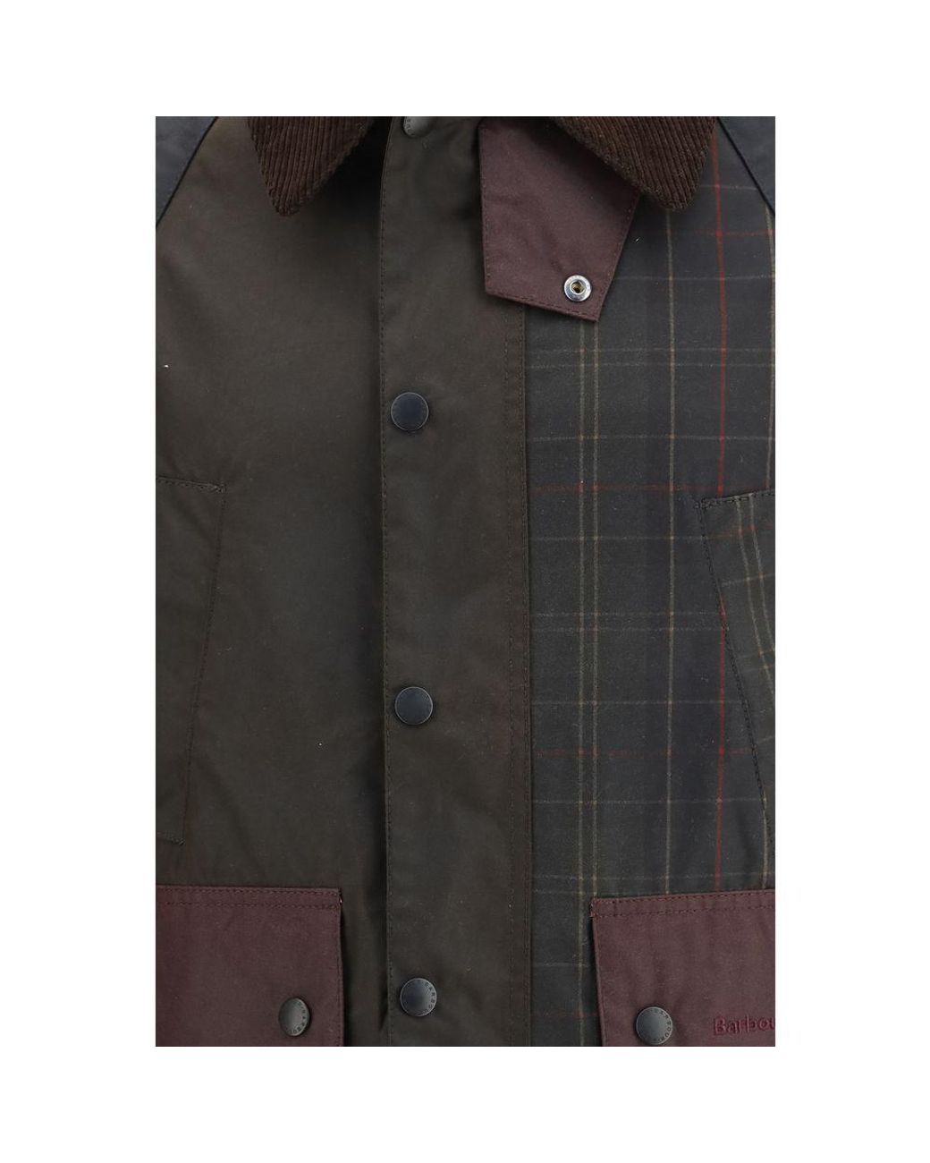 Barbour Black Multicolor Cotton Shell Jacket for men