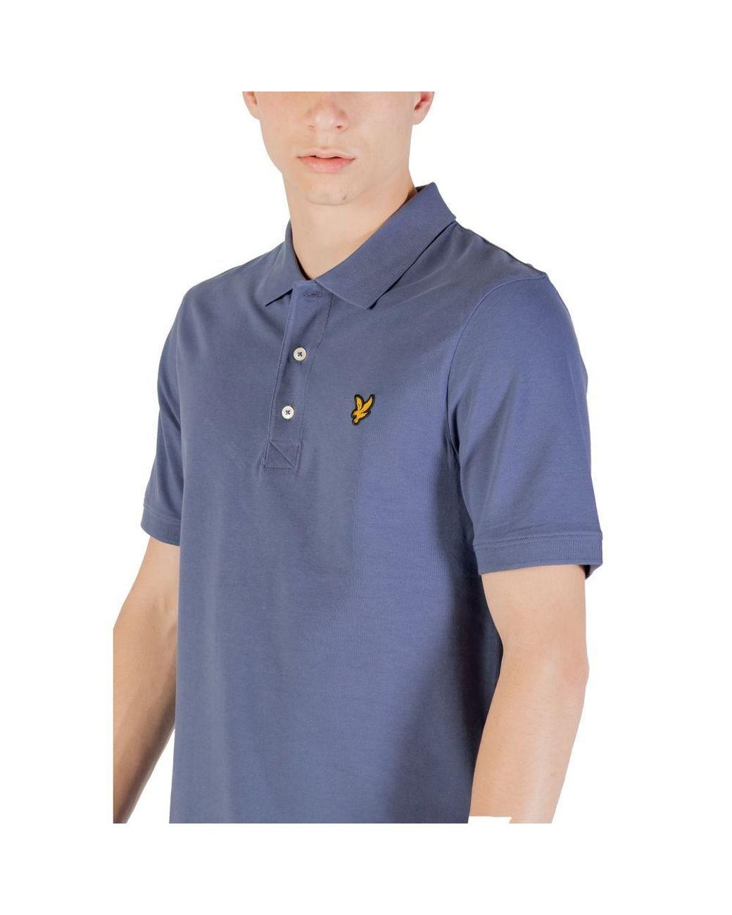 Lyle & Scott Blue Cotton Polo Shirt for men