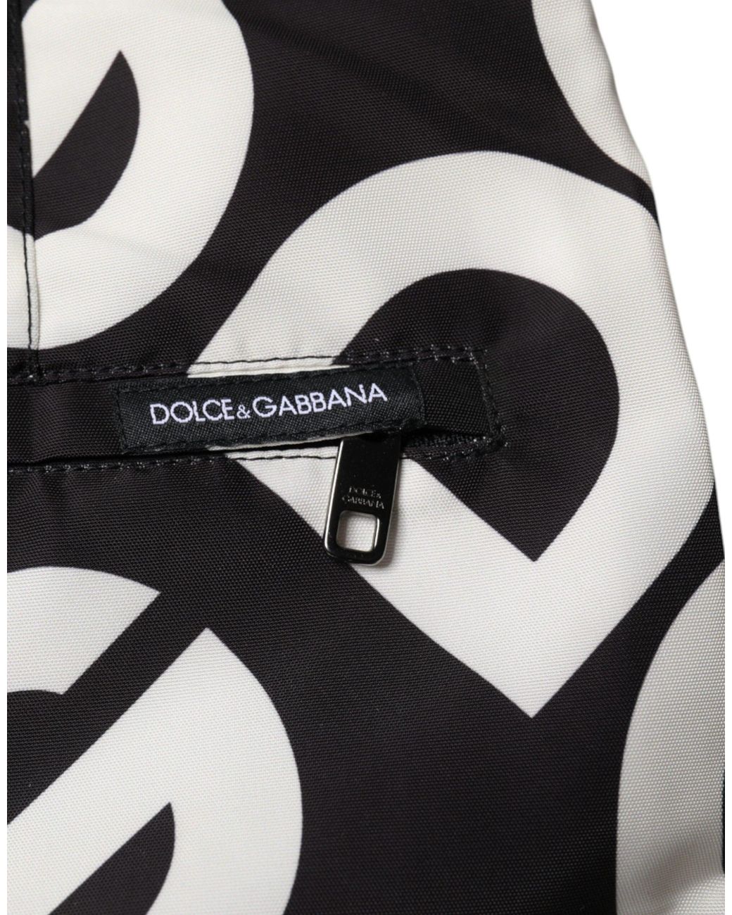 Dolce & Gabbana Black Dg Logo Swim Trunks for men