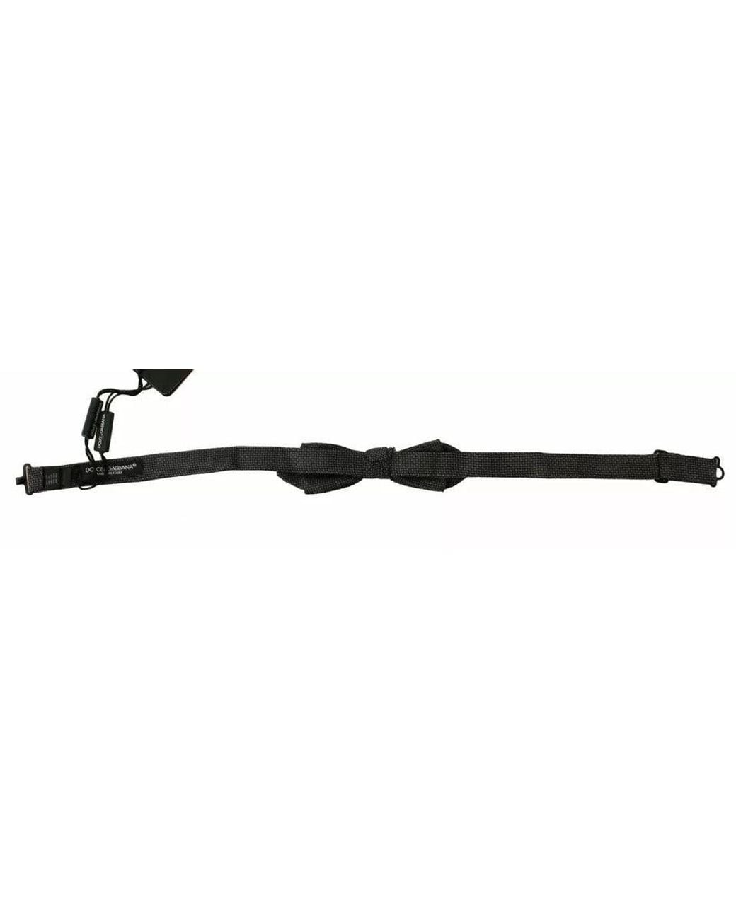 Dolce & Gabbana Black Textured Bow Tie for men