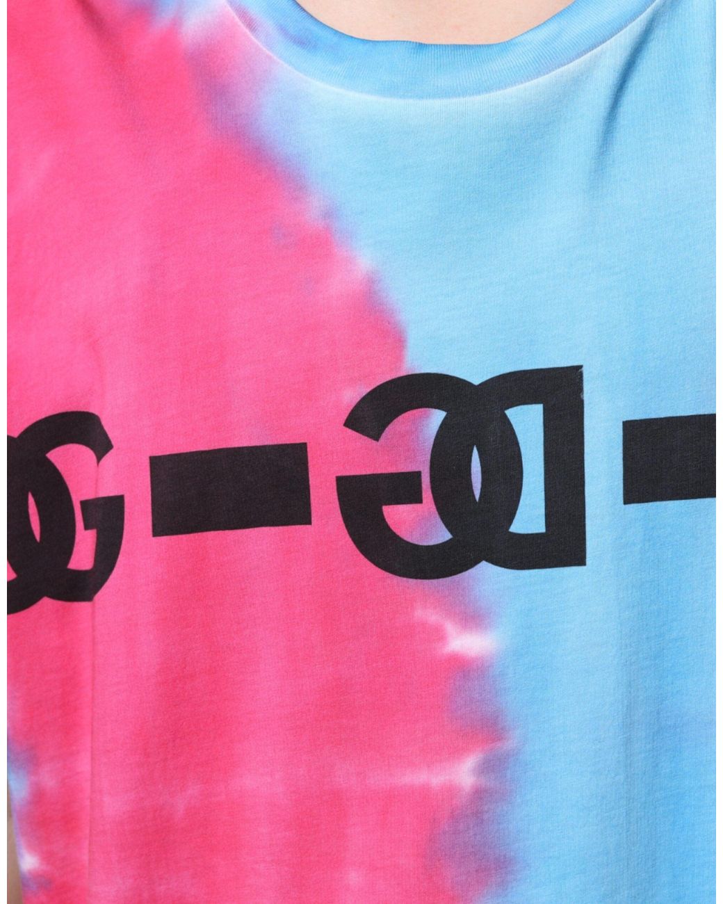 Dolce & Gabbana Blue Tie Dye Cotton Sleeveless T-Shirt for men