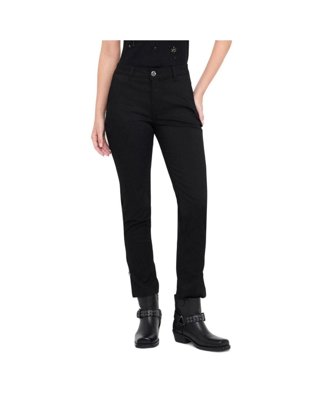 Liu Jo Black Cotton Dress Pants