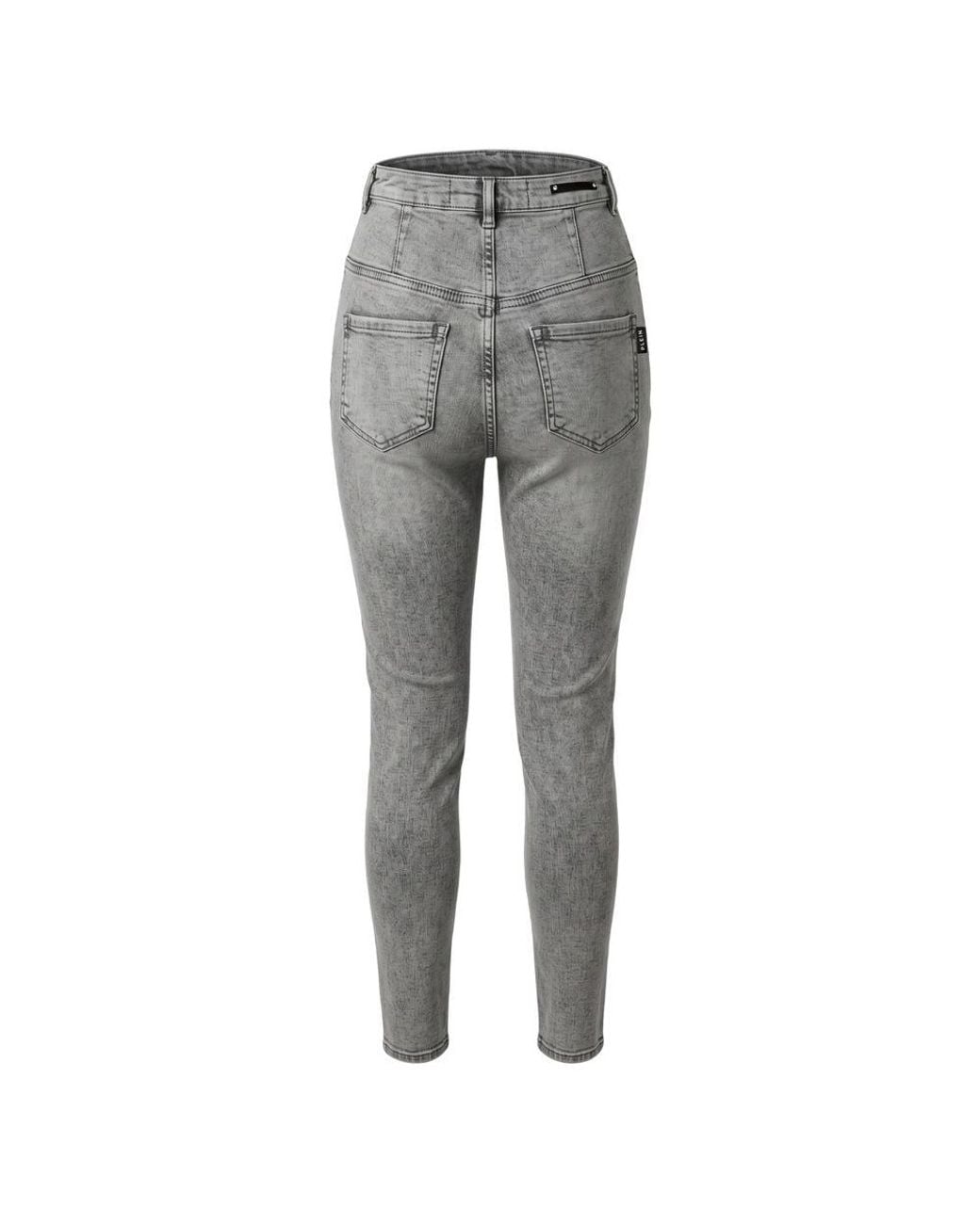 Philipp Plein Gray Grey Cotton Pants