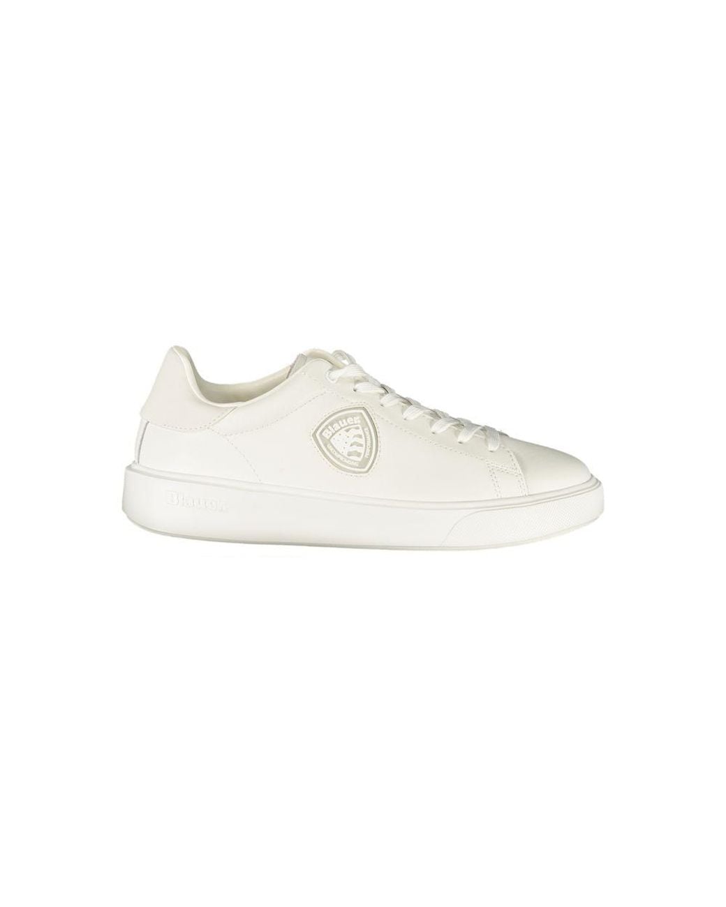 Blauer White Polyurethane Men's Sneaker for men