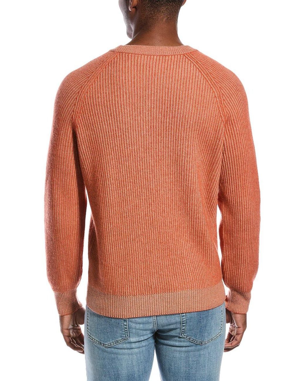 Brunello Cucinelli Pink Bicolor Cashmere Sweater for men