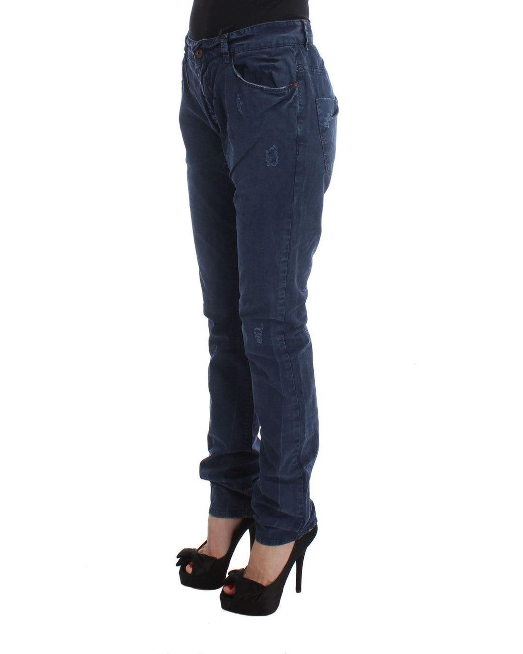 CoSTUME NATIONAL Blue Cotton Blend Denim Jeans