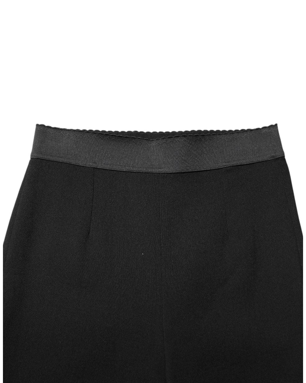 Dolce & Gabbana Black Wool Leggings Stretch Pants