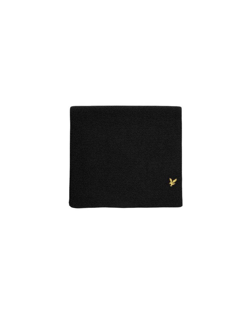 Lyle & Scott Black Viscose Scarf for men