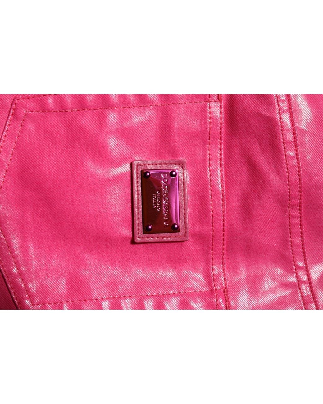 Dolce & Gabbana Pink Cotton High Waisted Skinny Denim Jeans for men