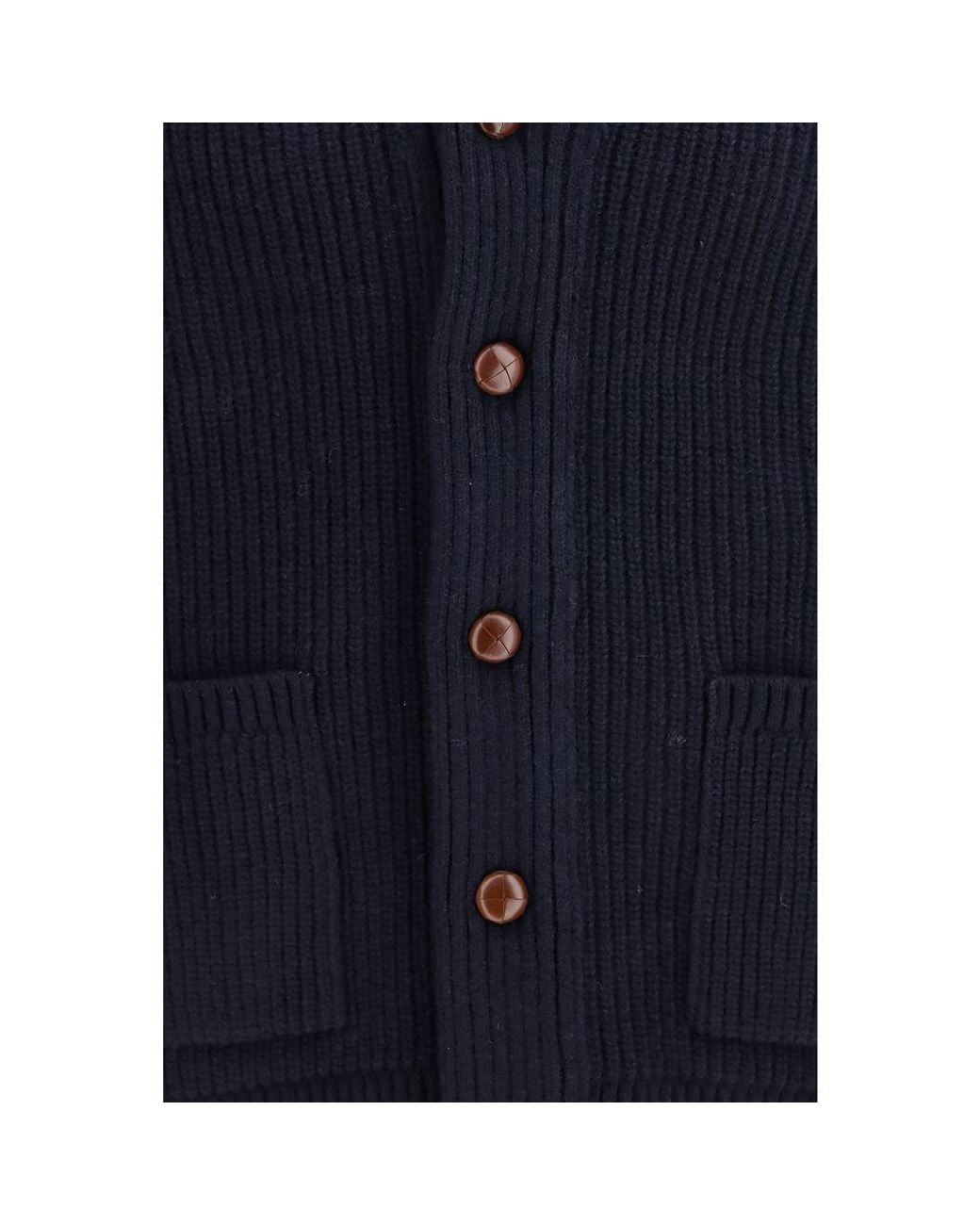 Barbour Blue Wool Oves Aries Cardigan for men