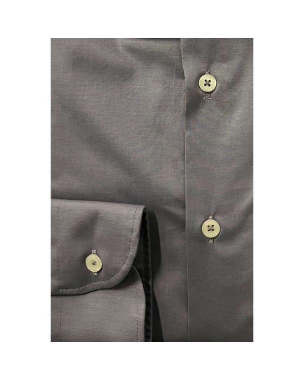 Baldinini Gray Cotton Men Shirt for men