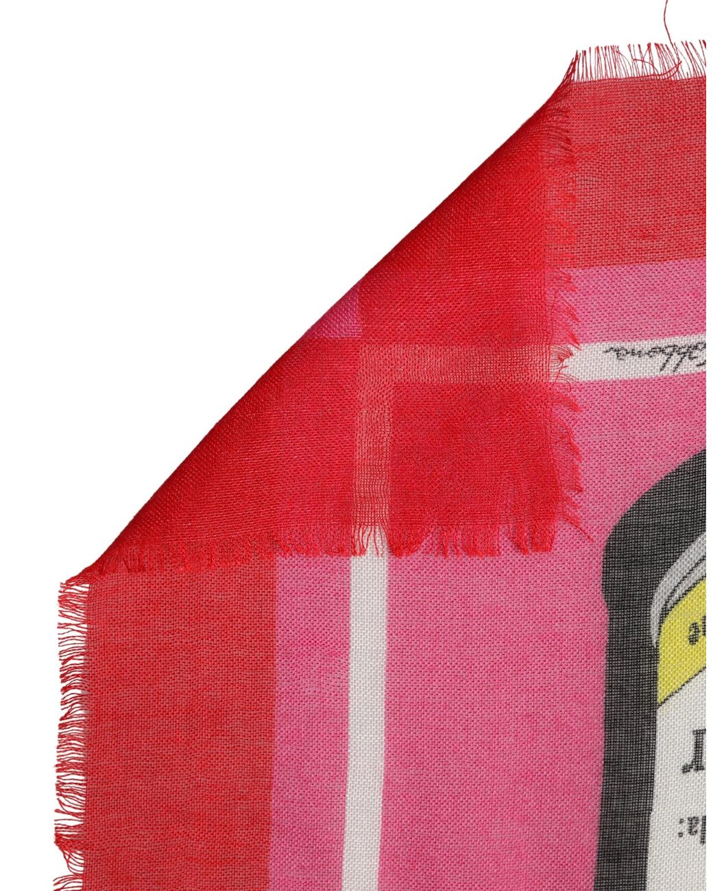 Dolce & Gabbana Red Dg Amore Print Neck Square Shawl 140Cm X 140Cm Scarf