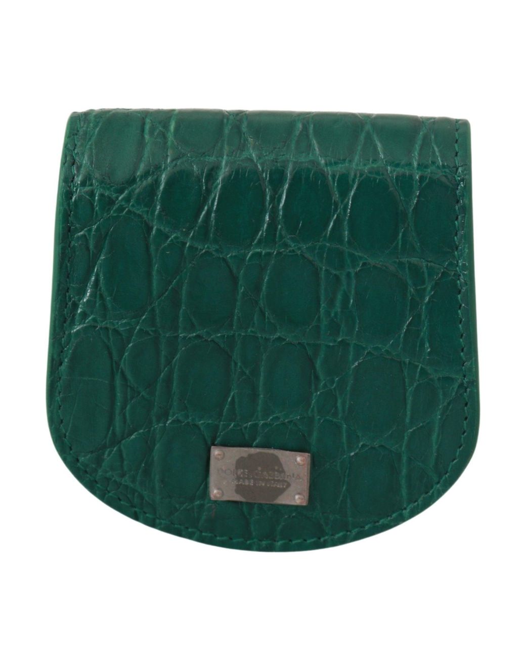 Dolce & Gabbana Green Exotic Skins Condom Case Holder Wallet for men