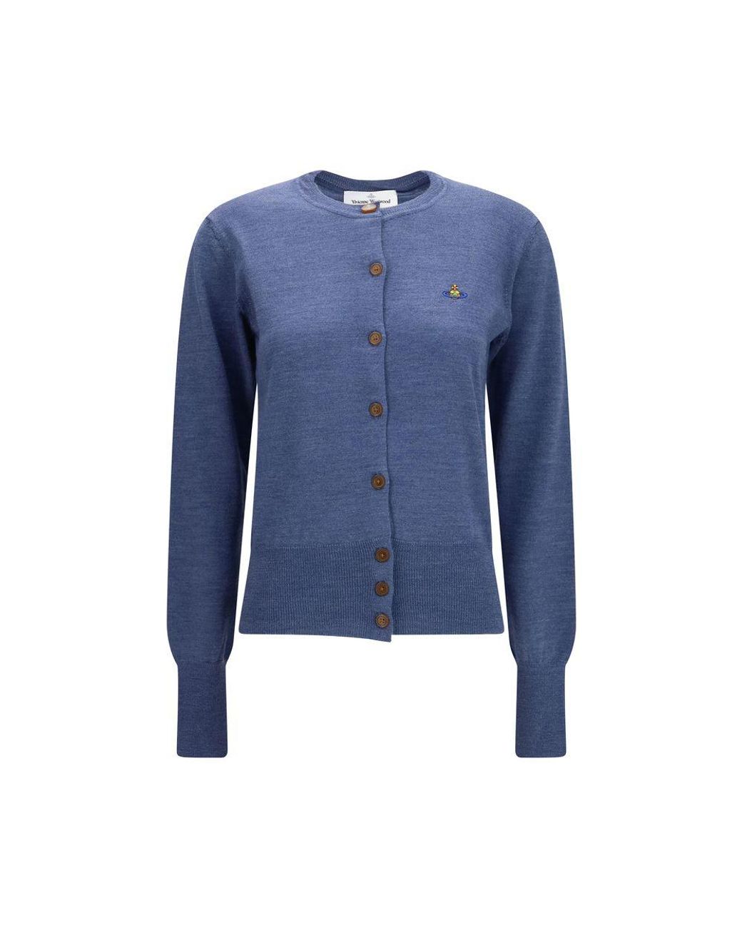 Vivienne Westwood Blue Wool Oves Aries Cardigan
