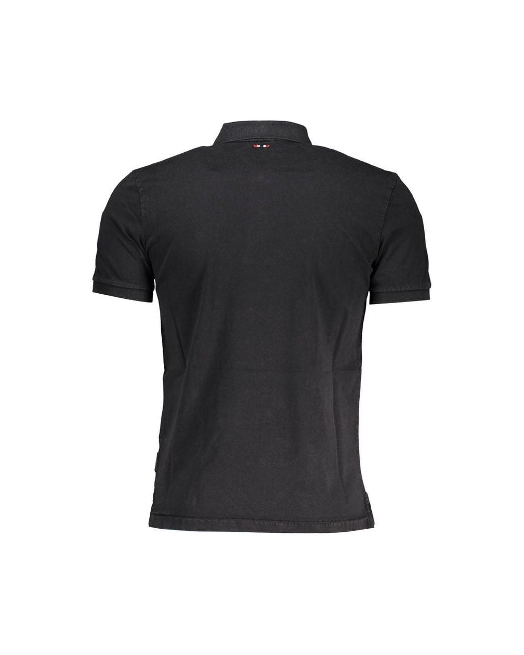 Napapijri Black Cotton Polo Shirt for men