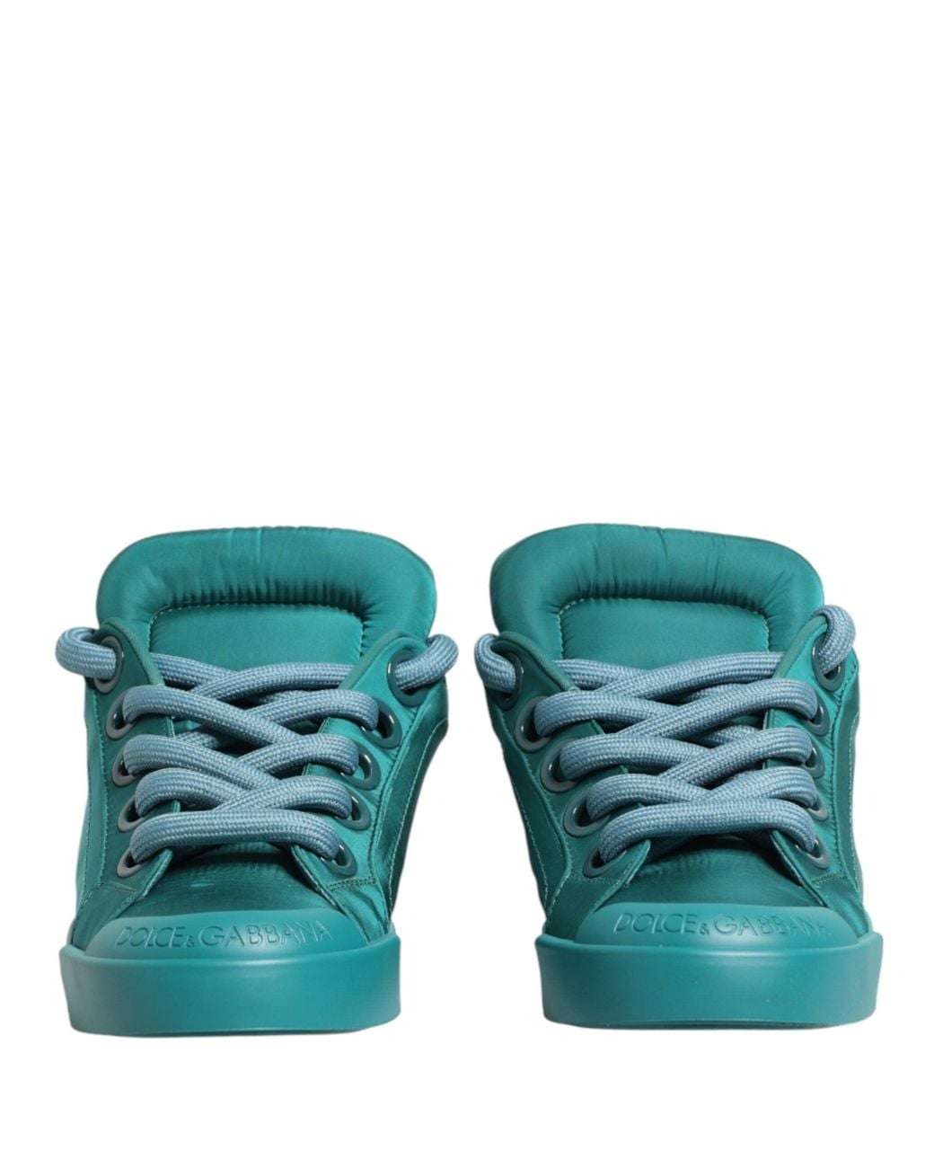 Dolce & Gabbana Green Teal Portofino Men Low Top Sneakers Shoes for men