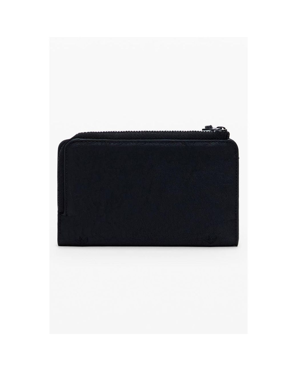 Desigual Black Studded Ziparound Wallet