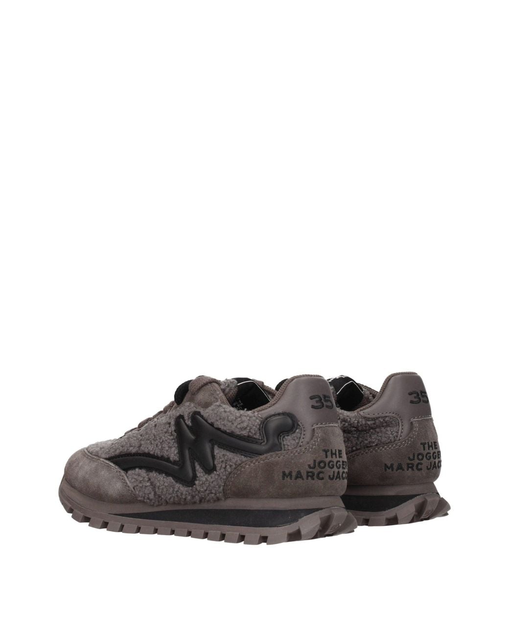 Marc Jacobs Brown Gray Fur Chunky Sneakers