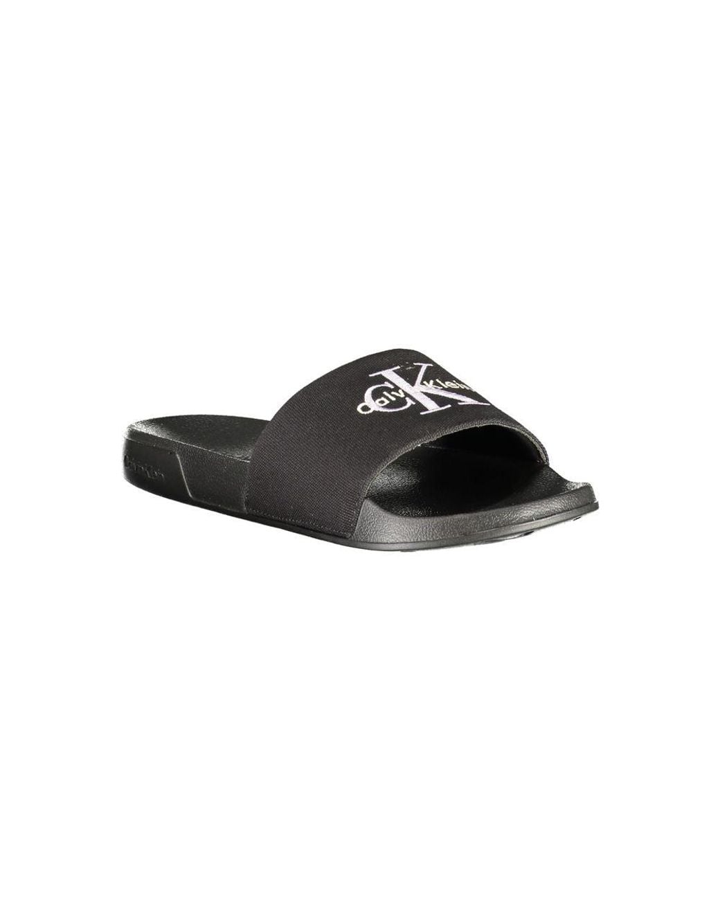 Calvin Klein Black Nero Polyurethane Ciabatta