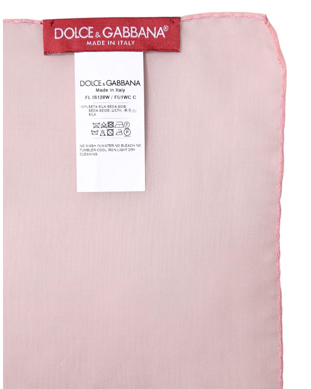 Dolce & Gabbana Pink Silk Rectangle Wrap Shawl Scarf