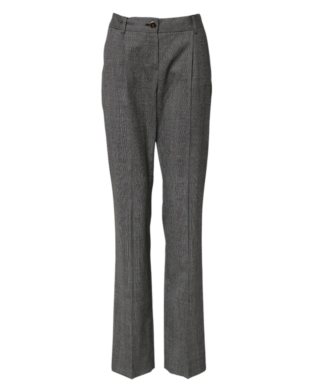 Dolce & Gabbana Gray Plaid Straightleg Pants