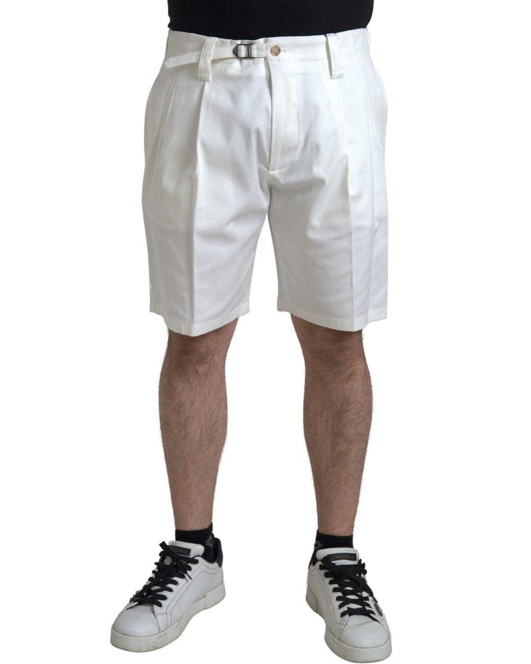 Dolce & Gabbana Blue Cotton Stretch Bermuda Denim Shorts for men