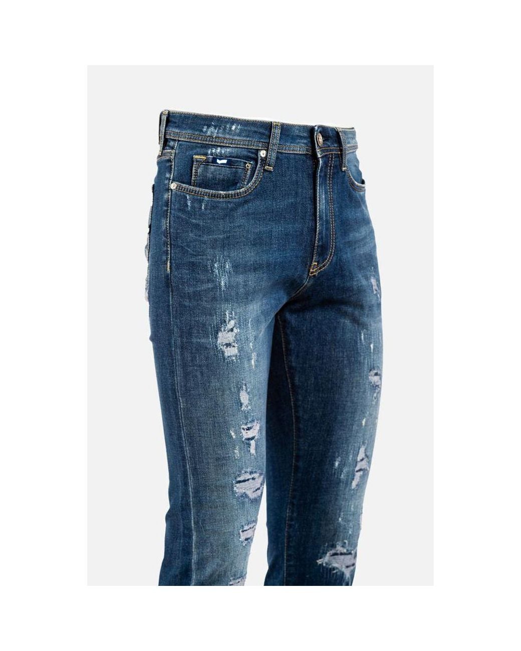 Gas Blue Cotton Jeans Denim for men